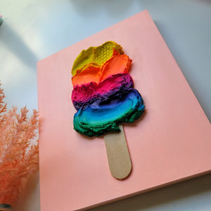 Rainbow Bliss on a stick | 8" x 10 " | food artwork