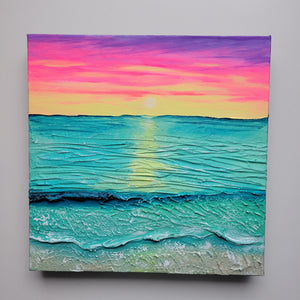 Calm Coastal Melody | 12" x 12" | Ocean artwork for sale