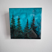 Load image into Gallery viewer, Midnight Mist |5&quot; x 5 &quot; | Resin artwork  for sale
